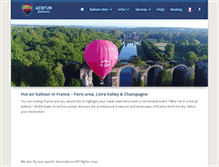 Tablet Screenshot of paris-balloon.com